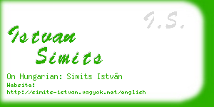 istvan simits business card